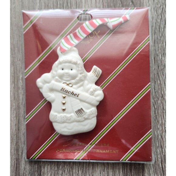 Lenox Personalized  Christmas Ornament  Rachel with Lifetime Warranty - Picture 3 of 4